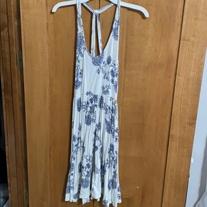 White and Blue floral dress